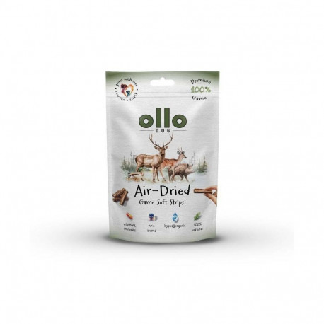 OLLO Air-Dried Game strips - dog treat - 80g