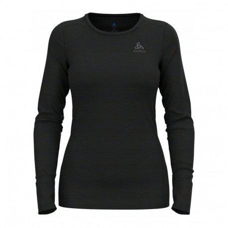 Odlo BL TOP crew neck l/s MERINO 200 women's T-shirt, size L, black