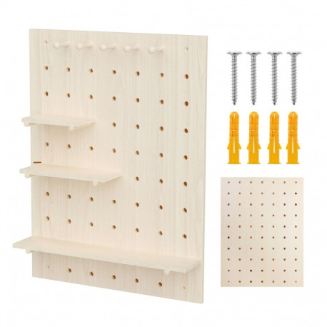 Maclean wooden board organizer, light wood color, 60x80 cm, max. 20 kg, MC-131 WD