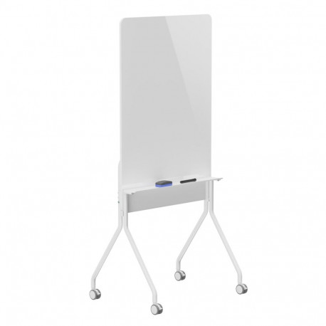Ergo Office mobiilne valge tahvel, vertikaalne, ühepoolne, riiuliga, tahvli mõõdud 1190x790mm, ER-30
