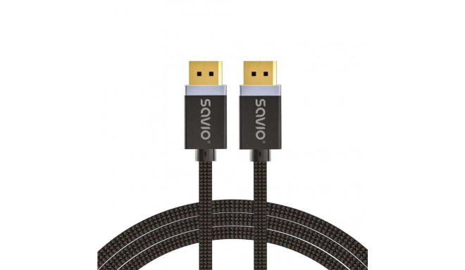 DisplayPort cable 1 m Black SAVIO CL-165