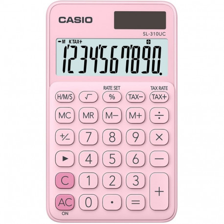 CASIO kalkulaator tasku SL-310UC PK roosa, 10-kohaline ekraan