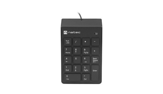 NATEC NUMERIC KEYBOARD GOBY 2 USB must numbriklaviatuur
