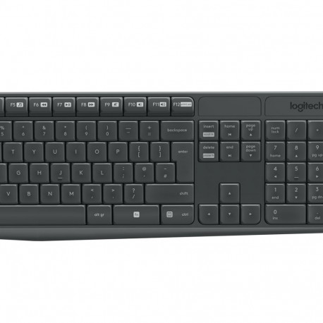 Logitech MK235 keyboard Mouse included USB QWERTY US International Grey
