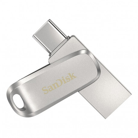 SanDisk Ultra Dual Drive Luxe USB mälupulk 128 GB 3.2 Gen 1 (3.1 Gen 1) roostevaba teras