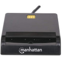 Manhattan USB-A Contact Smart Card Reader, 12 Mbps, Friction type compatible, External, Windows or M