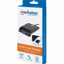 Manhattan USB-A Contact Smart Card Reader, 12 Mbps, Friction type compatible, External, Windows or M