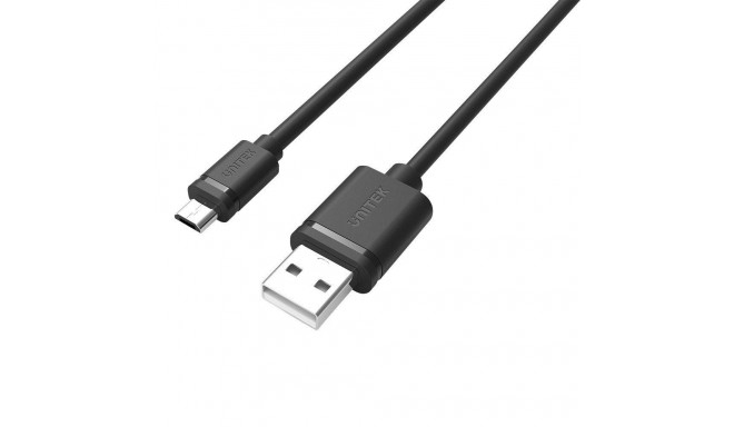 UNITEK Y-C451GBK USB kaabel 1 m USB 2.0 USB A Micro-USB B must