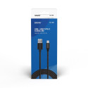 Savio CL-129 USB kaabel 2 m USB 2.0 USB A USB C must