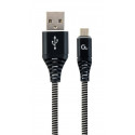 Cablexpert CC-USB2B-AMMBM-2M-BW USB kaabel USB 2.0 USB A Micro-USB B must