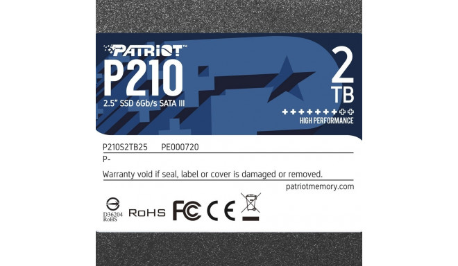 Patriot Memory P210 2.5" 2000 GB Serial ATA  III