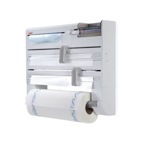 Leifheit 25723 seinale kinnitatav valge köögipaberihoidja