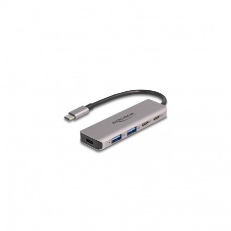 DeLOCK USB 5 Gbps 2 Port USB Type-C and 2 Port Type-A Hub with USB Type-C connector