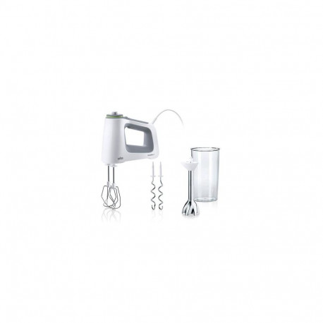 Braun HM 5107 WH Hand mixer 750 W Grey, White