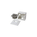 LogiLink NP0035A socket-outlet RJ-45 Metallic, White
