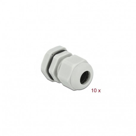 DeLOCK Cable Gland PG11 10 pieces grey