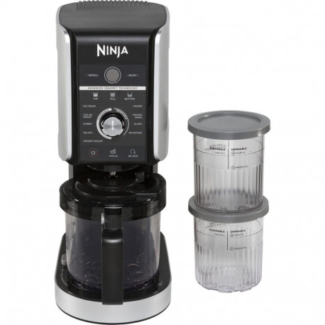 Ninja Icecreme Maker (NC502EU) Creami Deluxe 10-ühes must hõbedane