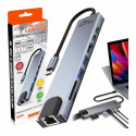 DOCKING STATION 8 IN 1 GIGA LAN HUB MT5046