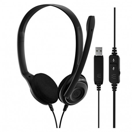 Stereo Headset PC 8 USB for computer with remote control