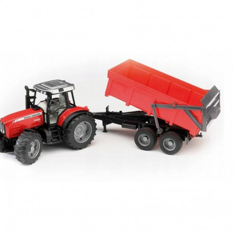 Product Name: Bruder Massey Ferguson 7480 Tractor with Tipping Trailer (Scale 1:16)