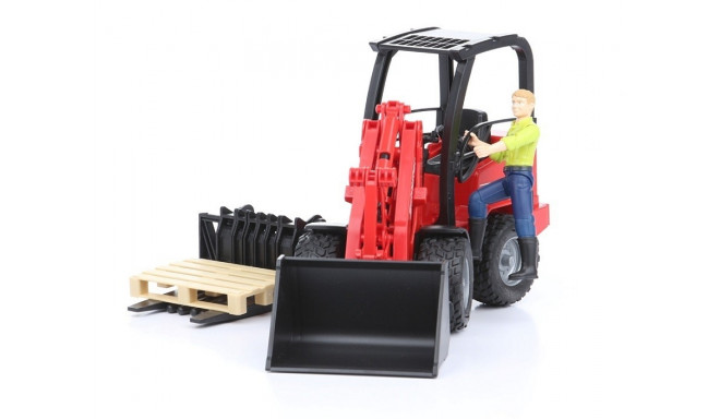 Here is a detailed overview and description for the Bruder Schaffer Compact Loader with Figu