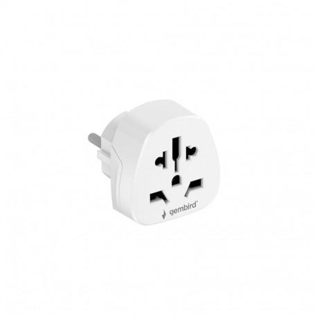 Gembird World to EU power adapter plug, 15 A | A-AC-EUMINTF | Travel adapter