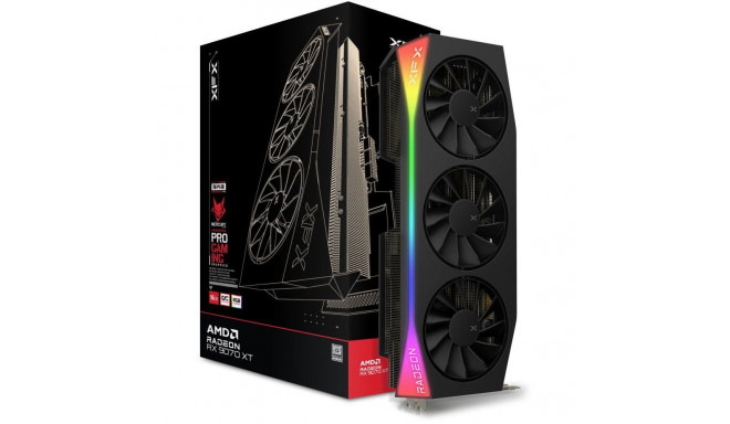 RX 9070 XT 16GB XFX Mercury mänguri RGB OC GDDR6 3 ventilaatoriga