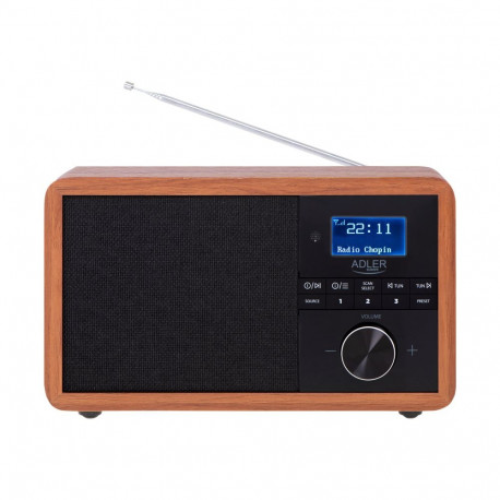 Adler DAB+ Bluetooth raadio AD 1184 äratusfunktsioon must/pruun