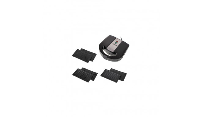Mesko | Sandwich maker 3 in 1 | MS 3045 | 750 W | Number of plates 3 | Number of pastry 2 | Black/Si