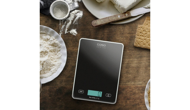 Caso | Kitchen scale | Slim | Maximum weight (capacity) 5 kg | Graduation 1 g | Black