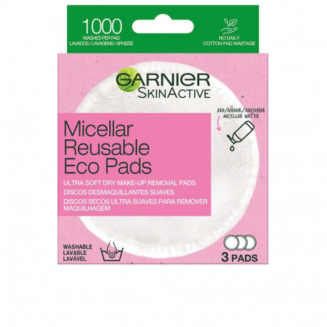 GARNIER SKINACTIVE discos desmaquillantes suaves lavables 3 u