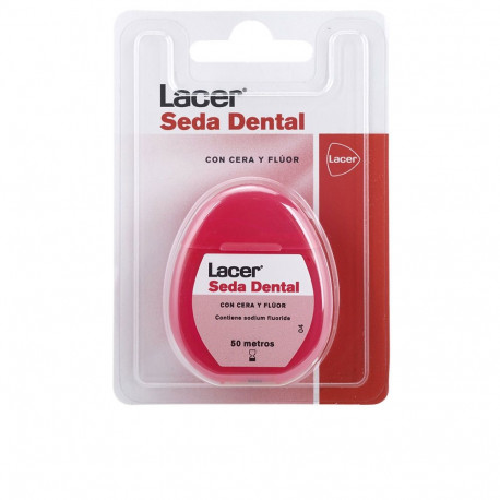LACER SEDA DENTAL con cera y flúor 50 metros 1 u