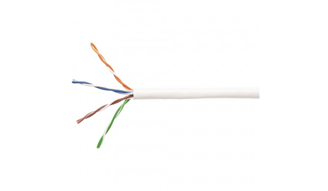 Copper Cable, category 5e, 4 pair, UTP, PVC, 24 AWG solid, 305m pull-box, white