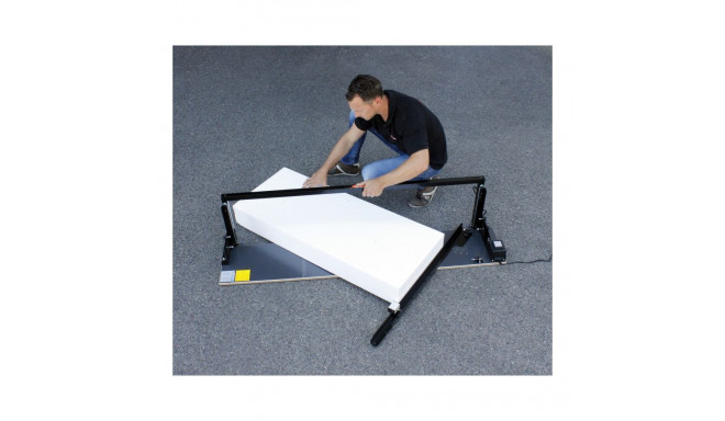 Edma hot-wire cutting table – penoplast foam cutting, 330 mm depth, 1320 mm width, adjustable angle 
