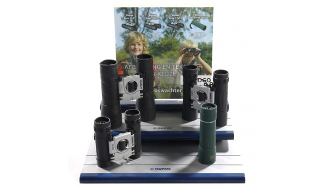 Konus Display with Top Card including binoculars