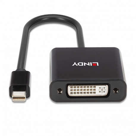 Adapter - LINDY Mini DisplayPort to DVI Active Converter, 1920x1200@60Hz, 160mm, Black