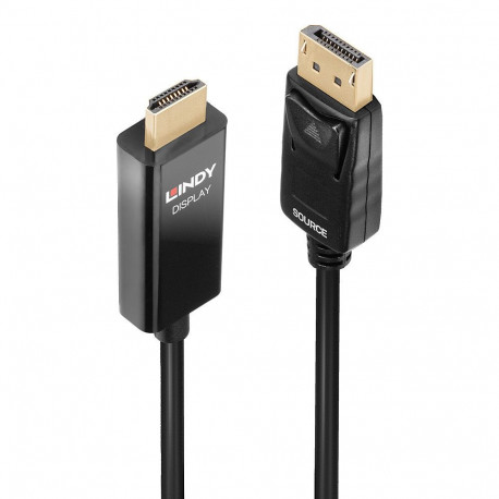 0.5m Display Port to HDMI 4K60Hz Adapter Cable with HDR Connects a single DisplayPort device to a HD