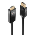 0.5m Display Port to HDMI 4K60Hz Adapter Cable with HDR Connects a single DisplayPort device to a HD
