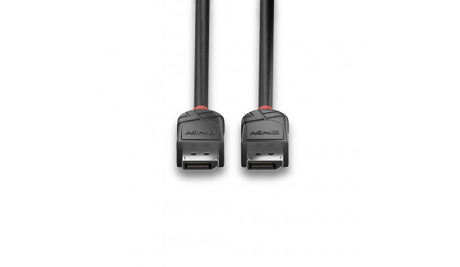 DisplayPort Cable - Lindy 0.5m 1.2 4096x2160@60Hz 21.6Gbps Black