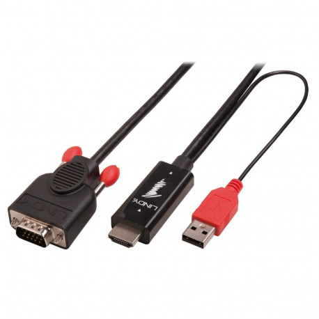 Adapter Cable - LINDY HDMI to VGA Adatper Cable, 1920x1200, 2 m, Black