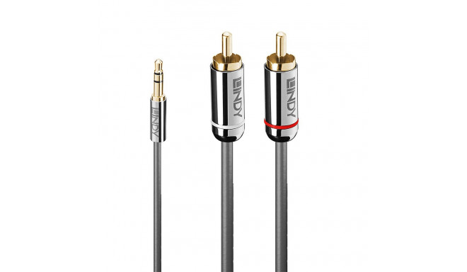 Audio Cable - Cromo Line 3.5mm M/F to Dual Phono M/M 0.5m Gold Plated