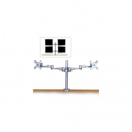 Monitor Holder - LINDY Two Adjustable LCD Arm Holder for Two Monitors up to 6kg