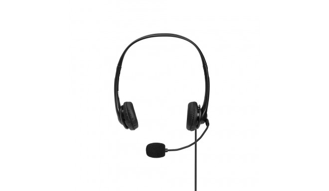 LINDY USB Type A Wired Headphones with Control, Black