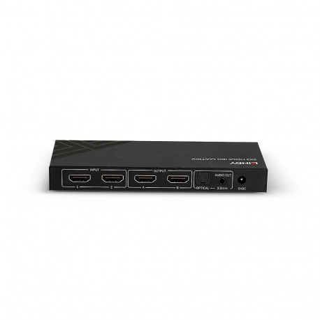 AV Switch - LINDY 2x2 HDMI 18G Matrix Connect and Switch, 4096x2160@60Hz, Black