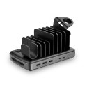160W 6 Port USB Charging Station Charges up to 6 tablets, smartphones  and/or a laptop or Macbook si