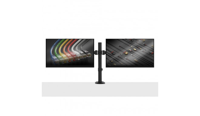 Monitor Holder - LINDY Double Adjustable Monitor Holder 13-32", Black