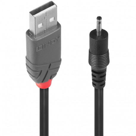 USB Cable - LINDY USB 2.0 Type A to 2.5 mm DC Cable, 1.5 m, Black