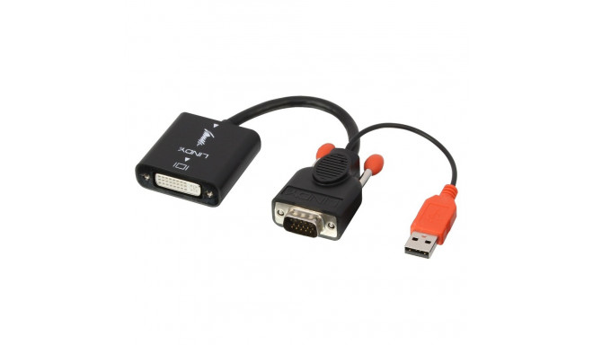 Adapter - LINDY VGA to DVI-D Converter, 1920x1200@60Hz, USB Power