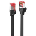 5m Cat.6 U/FTP Flat Network Cable, Black RJ45, M/M, 250MHz, copper, 32AWG