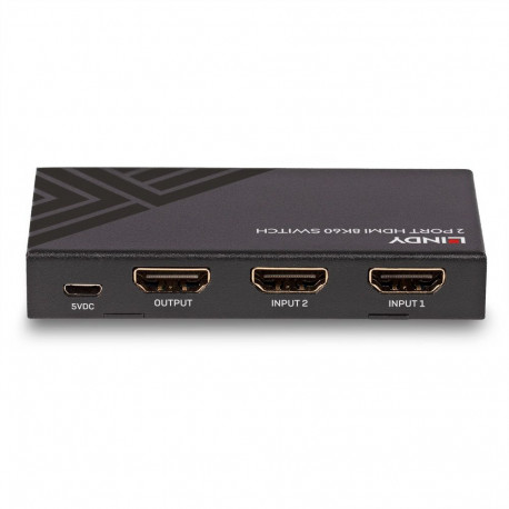 AV Switch - LINDY 2 Ports HDMI 8K60 7680x4320 48Gbps Remote Control